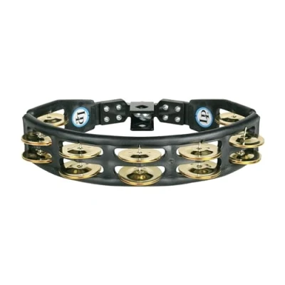 Image of LP Latin Percussion Tambourin Cyclop schwarz montierbar Messingschellen zweireihig LP175,Black