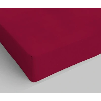 Image of Max Color Cotton Fitted Sheet, Double, Burgundy