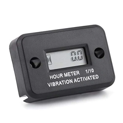 Image of digital Vibration Hour Meter LCD display Waterproof(Black)