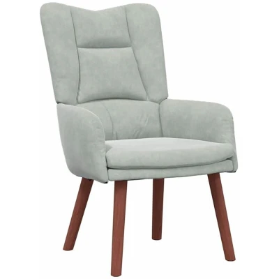 Image of vidaXL Relaxing Chair Light Grey Velvet