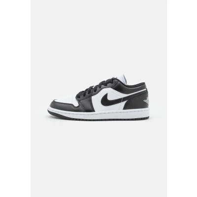 Image of Jordan AIR 1 LOW Trainers, Women&#039;s, Size: 3, White/black leather and imitation