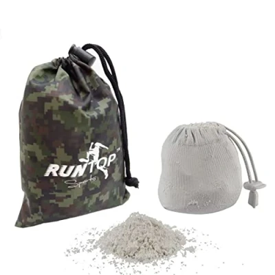 Image of RUNTOP 2.4OZ Refillable Magnesium Carbonate Powder Gym Chalk Ball Bag Sock for Weightlifting Cross Fitness Training Gymnastics Rock Climbing Deadlifting Workout Bouldering Billiards Pole Dancing