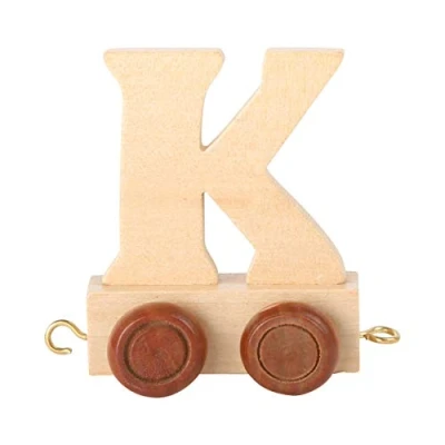 Image of Childrens Personalised Wooden Alphabet Letter Train A Z Name Set All Letters Available (Letter K)