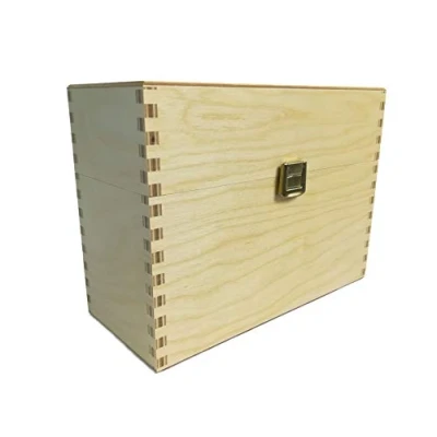 Image of A5 Wooden Index Card Box with UV Varnish