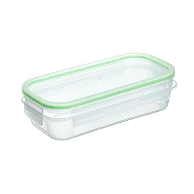 Image of TATAY Food Storage, Airtight, 0.75L of Capacity, Clip Lid, BPA free, Suitable Microwave and Dishwasher, Opaque Green. Measures: 21.4 x 10.5 5.9 cm