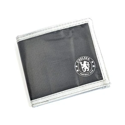 Image of Wizzard Gifts Ltd Chelsea Multi Pocket Black Canvas Crest Wallet