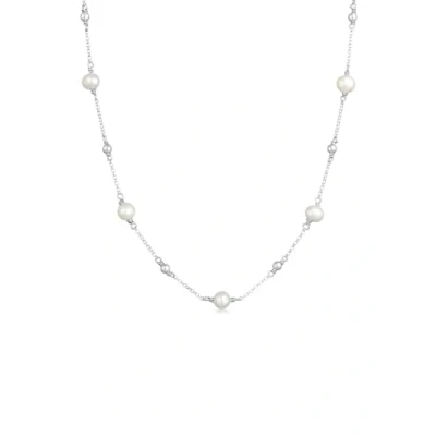 Image of Elli Necklace Ladies Balls Filigree with Freshwater Cultured Pearls in 925 Sterling Silver Gold Plated