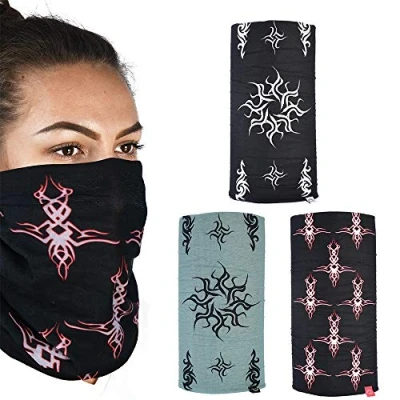 Image of Oxford Comfy Themed Head and Neck Wear Bike Scarf Black/Grey/White