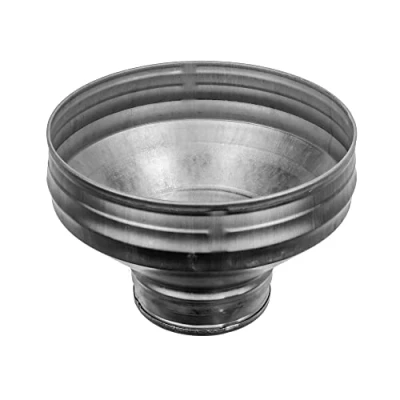 Image of Vent Systems 8 to 4 Inch Round Ducting Reducer PVC/HVAC Pipe Adapter Connector Cone Galvanized Steel Adaptor for Ventilation Kitchen Exhaust Fan, Dryer Hose, Cooker 200 100 mm