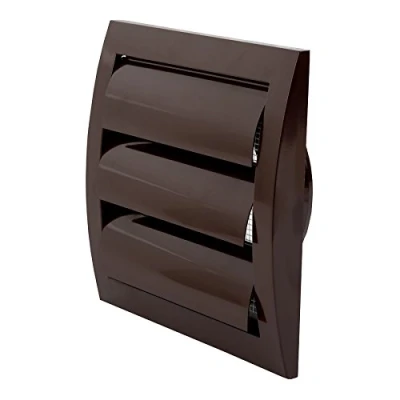Image of Brown Duct Gravity Flaps 150mm x / 100mm Vent Cover with Movable Louvres