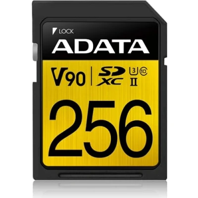Image of ADATA ASDX256GUII3CL10 C Premier ONE SDXC UHS II U3 Class10 V90 3D NAND Extreme 4K Ultra HD 290MB/s SD Card, 256 GB