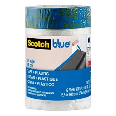 Image of ScotchBlue Pre taped Painter&#039;s Plastic Refill PT2093EL 24, 60,9 cm x 27.4 m, 1 Roll/Pack