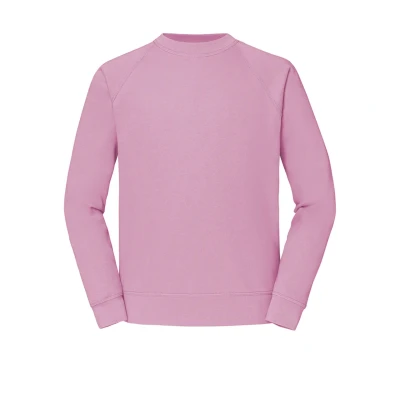 Image of Fruit of the Loom Mens Classic 80/20 Raglan Sweatshirt (Light Pink) Size Large