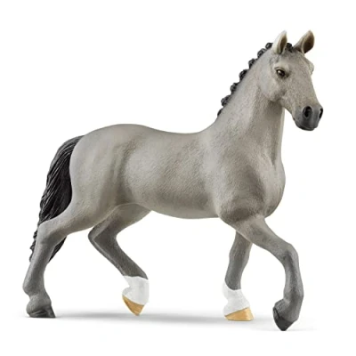 Image of SCHLEICH 13956 Cheval de Selle Francais Stallion Horse Club Toy Figurine for children aged 5 12 Years, Grey