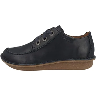Image of Clarks Women&#039;s Funny Dream Oxford, Navy Leather, 5 UK