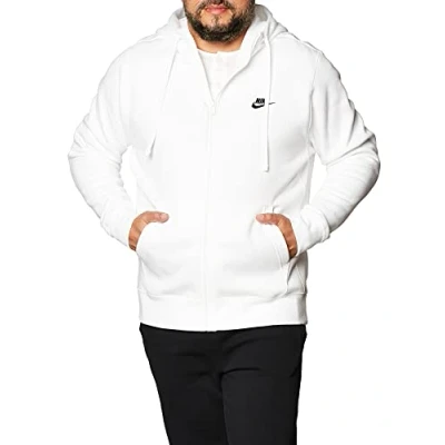 Image of Nike Sportswear CLUB Hoodie Zipup sweatshirt, Men&#039;s, Size: 3XL, White/black