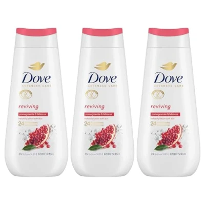 Image of Dove Advanced Care Sulphate Free Body Wash for Women Made with Skin Natural Nourishers and Micromoisture Provides 24 Hours Renewing Lotion Soft Softer Skin, 225ml Pack of 3
