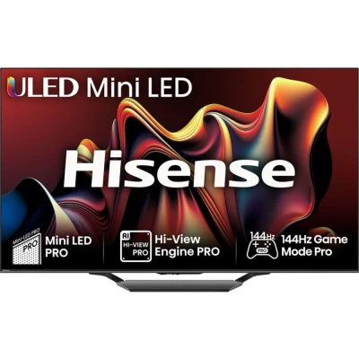 Image of Hisense 55 Inch 144Hz Mini LED Smart TV 55U7NQTUK Quantum Dot Colour, Dolby Vision IQ &amp; Atmos, iMax Enhanced, Built in Subwoofer and Vidaa OS with Freely, Youtube, Netflix Disney+ (2024 Model)