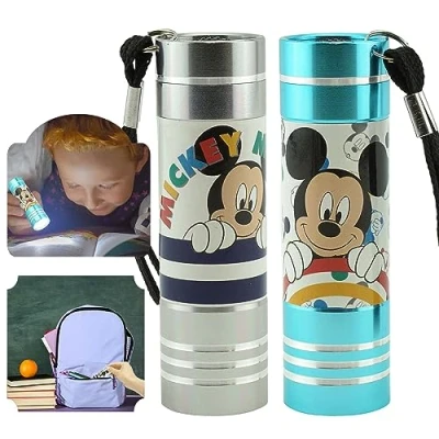 Image of Kids Euroswan SRV Hub® 2X Mickey Mouse Aluminum LED Torches, Including 3 AAA Battery, Small and Handy Torch, Night Explorer for 3+ Years Children