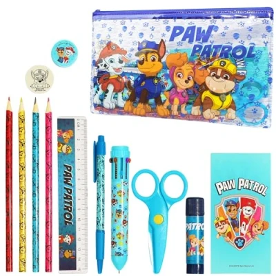 Image of Paw Patrol Kids Pencil Case and Stationery Set, School Supplies Gifts for