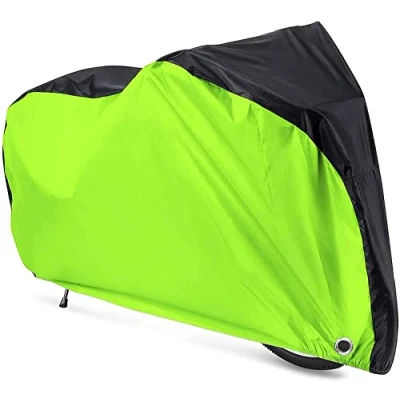 Image of YTBUBOR Waterproof XL Bicycle Cover, Outside Bikes Storage Covers Rain Sun UV Dust Wind Proof Mountain Road Electric Bike Cover Hybrid Black &amp; Green