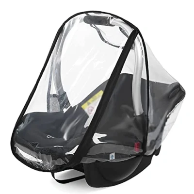 Image of Cysocool Universal Baby Car Seat Rain Cover With Easy Access Zipper, Waterproof Weather Shield for Infant Carrier Accessory Maxi Cosi pebble plus cabriofix