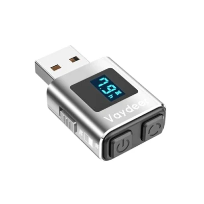 Image of Vaydeer Mouse Jiggler, Metal Mover with 2 Natural and Random Tracks, USB Wiggler Timer, Type C Jiggler to Keep Devices Active Silver