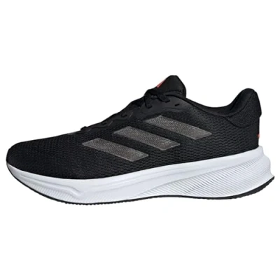 Image of adidas Men&#039;s Response Shoes Sneaker, Core Black/Carbon/Solar Red, 6.5 UK