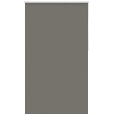 Image of vidaXL Roller Blind Blackout Grey 125x210 cm Fabric Width 121.6 Polyester