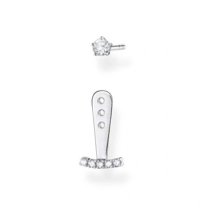 Image of Thomas Sabo Women Single Stud Earring White Stones 925 Sterling Silver