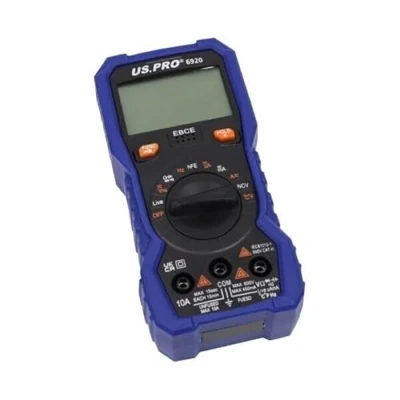 Image of US PRO Tools LCD Digital Multimeter NCV AC &amp; DC 4 600V 10MA 10A, Battery Test, 6920