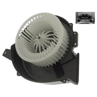 Image of 6Q1820015G, 6Q1820015H Blower motor FEBI BILSTEIN 49830 for left hand drive vehicles with electric SKODA: Fabia I Hatchback, 2, Roomster