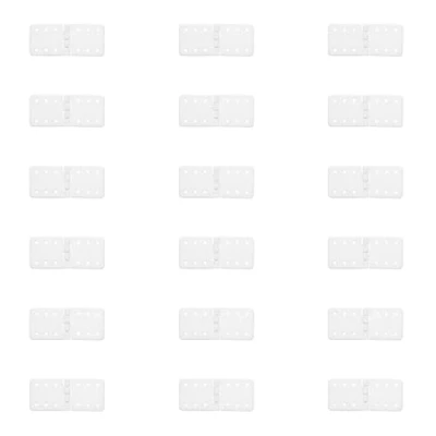 Image of YINETTECH 30PCS RC Airplane Hinges 24x12mm Rectangle Foldable Plastic Pinned for DIY Model Parts Replacements White