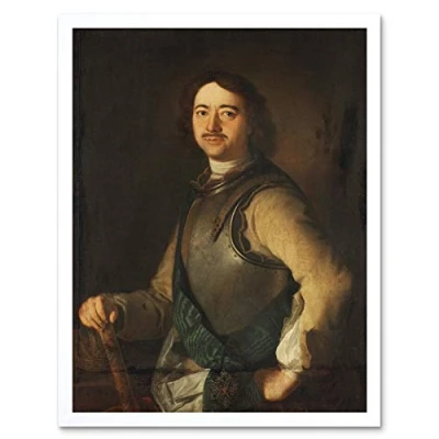 Image of Artery8 Peter The Great Tsar Of Russia Portrait Painting Art Print Framed Poster Wall Decor 12x16 inch