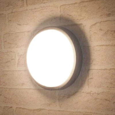 Image of ANWIO 14W Outside Bulkhead Lights, Ip54 Led Round Bathroom Light,980LM,4000K Natural White Sauna Wall Light,Waterproof Lights for Porch,Kitchen, Bedroom,Living Room (1 Pack)
