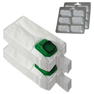 Image of MohMus SET 12 Microfiber Vacuum Cleaner Dust Bags + Air Fresheners For Vorwerk Kobold VK 140, 150, VK140, VK150