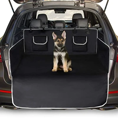 Image of Toozey Car Boot Protector Universal Nonslip Liner with Side Protection and Bumper Protection, Waterproof &amp; Antifouling, Robust Dog Cover, Easy to Clean Black