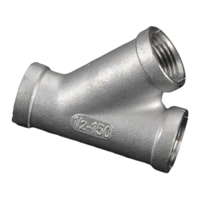 Image of Stainless Steel Y Shaped Tees 45 Degree Pipe Fittings Suitable for Various Connection Kitchen Garden Irrigation
