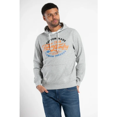 Image of Tokyo Laundry Men&#039;s Bluesy Motif Brushback Fleece Pullover Hooded Top