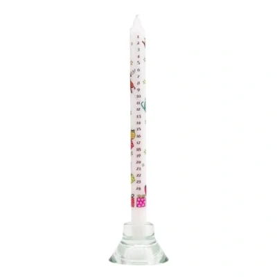 Image of Alison Gardiner Santa&#039;s Sleigh Wax Christmas Advent Calendar Dinner Candle 12 Hours Burn Time 29.5cm