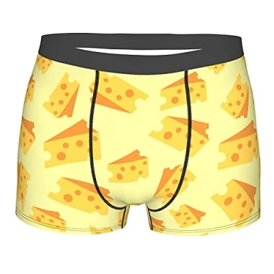 Image of 408 Tasty Cheese Underpants Briefs Hipster,Antibacterial Sport Boxer Soft Men&#039;S Shorts S