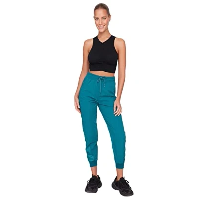 Image of Trendyol Women Sportswear High Waist Skinny fit Jogger Tracksuit Bottoms Dark Green