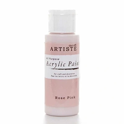 Image of Artiste Acrylic Paint 59ml 2Oz Rose Pink, Quick Drying Professional Art, Craft and Hobby Artists Paint, Vibrant Colour, Water Based Paints Cover All Surfaces with Ease, Ideal for Travel