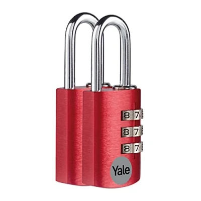 Image of Yale YE3CB/20/121/2/CO Aluminium Combination 20 mm PK2 red