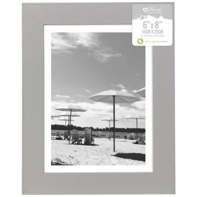 Image of Home Collection Stylish Silver Grey Photo Frame Table &amp; Wall Display Glass Window Gift 6 x 8