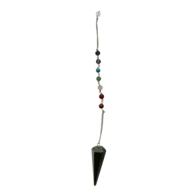 Image of VIE Pendulum with 7 Chakra Beaded Chain (Green Jade)