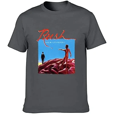 Image of Rush Hemispheres Brain Album Cover Art Men T Shirt Size XL Black
