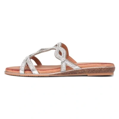 Image of Lunar Gabriela Gemstone Mule Sandal 8 UK Silver