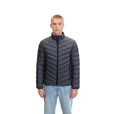 Image of TOM TAILOR Men&#039;s 1031474 Jacket, 24267 Grey Twill Structure, S