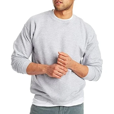 Image of Hanes Unisex Adult mensOP160Ecosmart Fleece Sweatshirt Long Sleeve Gray XXXXL